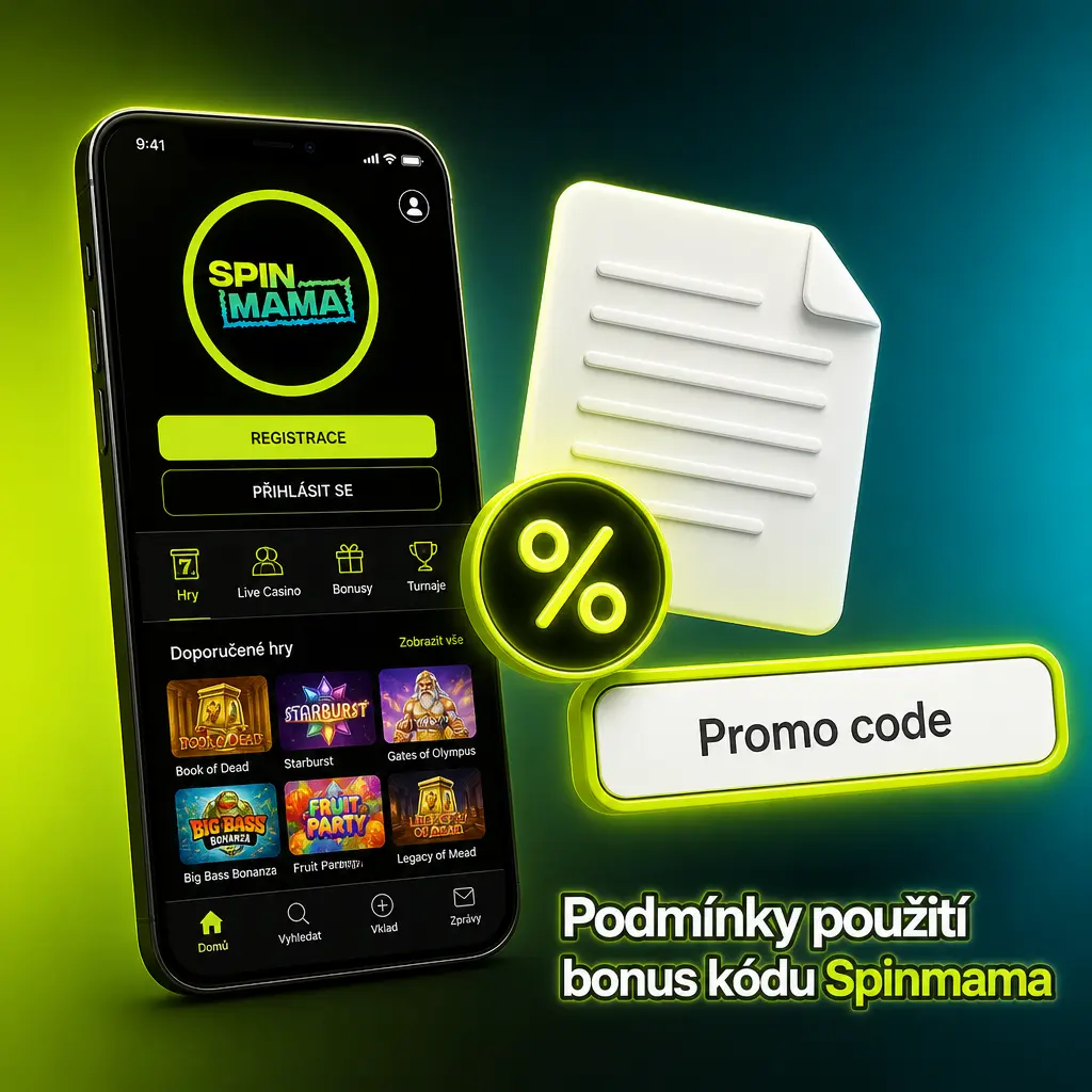 Podmínky použití bonus kódu Spinmama: minimální vklad, obrat 35x, platnost free spinů a limity výher