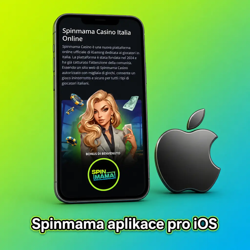 Spinmama aplikace pro iOS na iPhone a iPad s nabídkou sázek, casino her a bonusů ke stažení zdarma