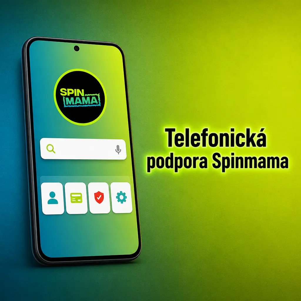 Telefonická podpora Spinmama pro naléhavé situace – kontakt dostupný denně 8:00–22:00 SEČ