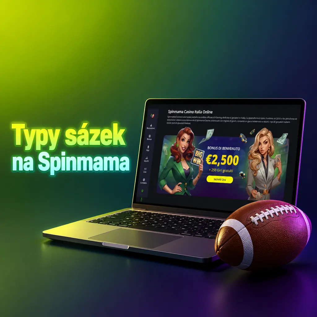 Přehled typů sázek na Spinmama: jednoduchá sázka, systémová sázka a expresní sázka pro sportovní zápasy.