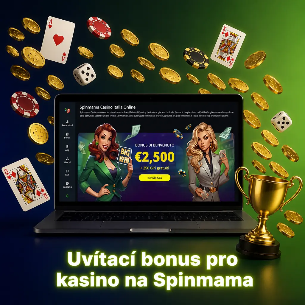 Uvítací bonus Spinmama kasino: až 1 500 EUR a 250 free spinů pro nové hráče ve čtyřech vkladech